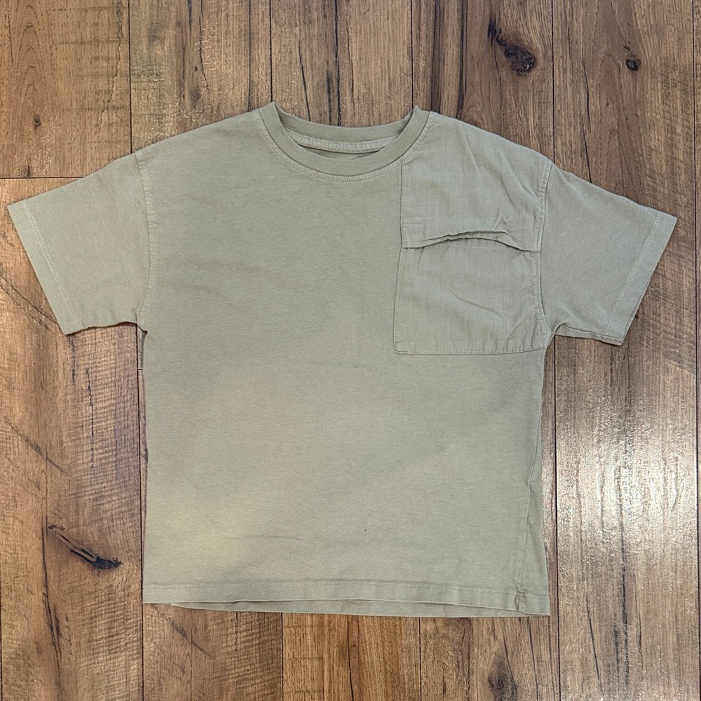 Zara Kids Sage Green Short Sleeve Tee